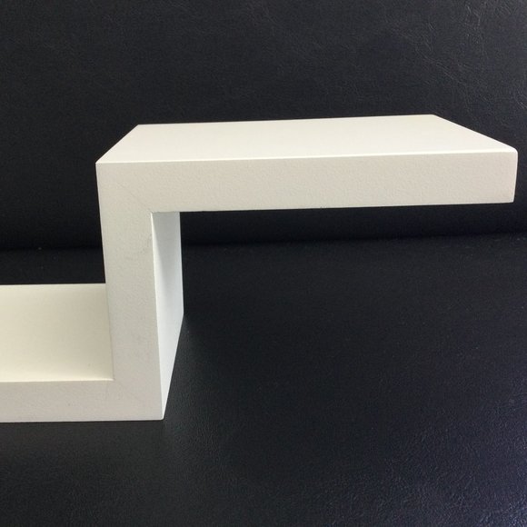 Hand Crafted White Wooden Wall Shelf - Picture 3 of 5